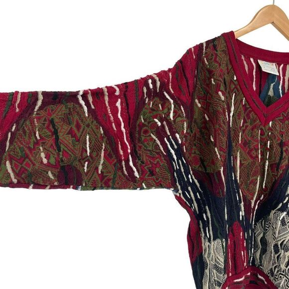 Coogi Australia 100% Mercerised Cotton Relaxed Fit Colorful Sweater Medium - Picture 4 of 10